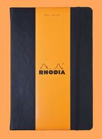 Rhodia A5 Hard Cover Casebound Web Notebook Dot Grid 192 Pages Black