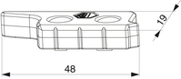 Artikeldetailsicht MACO MACO Hebeteil für 20 mm Eurofalz silber rechts