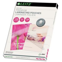 LEITZ Pochettes de plastification, 125 microns par face, format A4, boîte de 25, brillant, 74820000