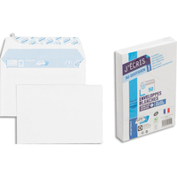 GPV Paquet de 50 enveloppes Blanches auto-adhésives 80 grammes format 114x162mm référence 515