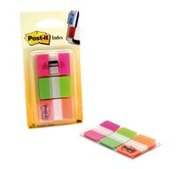 Post-it Index Flags Strong Repositionable 25x38mm 3x22 Tabs Pink Green (Pack 66)
