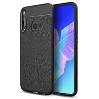 NALIA Design Cover compatibile con Huawei P40 lite E Custodia, Aspetto in Pelle Sottile Silicone Copertura Protettiva, Slim Case Antiurto Bumper Morbido Gomma Cellulare Guscio S...