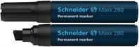 Alkoholos marker, 4-12 mm, vágott, SCHNEIDER "Maxx 280", fekete