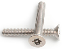 8-32 UNC X 3/8 PIN TX15 COUNTERSUNK SECURITY SCREW A2 STAINLESS STEEL