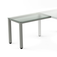 ALA PARA MESA SERIE EXECUTIVE 100X60 ALUMINIO/ CRISTAL (PRECIO SOLO PARA EL ALA, LA MESA PRINCIPAL SE COMPRA APARTE)