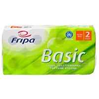 Toilettenpapier Basic weiß 2-lagig 8 Rollen à 250 Blatt FRIPA 1510805