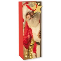Weihnachts-Flaschentragetasche Ho Ho Ho, 9x12,5x36cm 54710