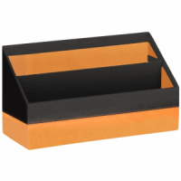 Briefständer 20x10x14cm schwarz/orange