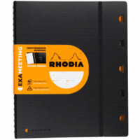 Meetingbook Office Exa Rhodiactive A4+ 80 Blatt 90g mit Vordruck schwarz
