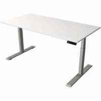 Steh-/Sitztisch Move 2 elektrisch Fuß silber 160x80x63-127cm weiß