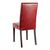Bolero Faux Leather Dining Chairs in Red with Birch Frame Pack of 2