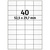 Wetterfeste Folienetiketten 52,5 x 29,7 mm, weiß, 4.000 Polyesteretiketten auf 100 DIN A4 Bogen, Universaletiketten permanent