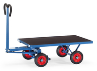 fetra® Handpritschenwagen, Ladefläche 1200 x 800 mm, nur Plattform, Vollgummiräder, Tragkraft 700 kg