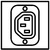 SCHROFF contactdoosstrip, IEC C13 met verbindingskabel aan open uiteinde, 8x IEC C13, 19"