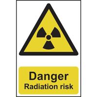 Danger radiation risk sign