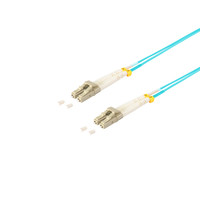 LWL-Duplex Patchkabel LC/LC 50/125µ, OM3, aqua, 3,0 m