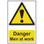 Scan 1200 Danger Men At Work - PVC 200 x 300mm
