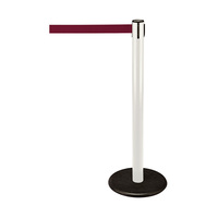 Barrier Post / Barrier Stand "Guide 28" | white burgundy similar to Pantone 505 C 4000 mm