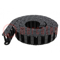 Cable chain; E2.15; Bend.rad: 38mm; L: 1000mm; Int.height: 14.4mm