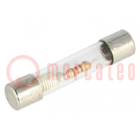 Fuse: fuse; time-lag; 62mA; 250VAC; cylindrical,glass; 6.3x32mm