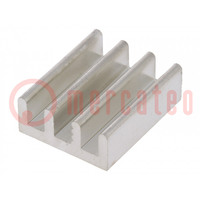 Heatsink: extruded; L: 17mm; W: 14mm; H: 6mm; 40K/W; aluminium