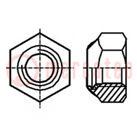 Nut; hexagonal; M4; 0.7; steel; Plating: zinc; 7mm; BN 161; DIN 985