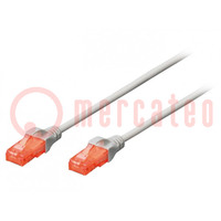 Patch cord; U/UTP; 5e; Line; CCA; PVC; grau; 7m; 26AWG