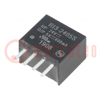 Converter: DC/DC; 3W; Uin: 21.6÷26.4V; Uout: 5VDC; Iout: 600mA; SIP4