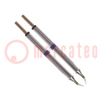 Tip; bent conical; 0.25mm; 325÷358°C; for hot tweezers; 2pcs.