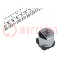 Kondensator: hybrydowy; 100uF; 25VDC; ESR: 50mΩ; ZKU; SMD; ±20%; 2A