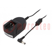 Power supply: switched-mode; mains,plug; 24VDC; 750mA; 18W; 85.45%