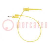Cable de prueba; 60VDC; 30VAC; 5A; Long: 0,6096m; amarillo; 3782