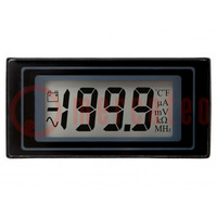 Voltmeter; digital,mounting; 0÷200mV; on panel; snap fastener