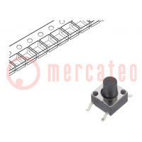 Microswitch TACT; SPST-NO; Pos: 2; 0.05A/12VDC; SMT; none; 0.98N