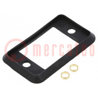 Socket gasket; SLIM; black; 29mm; Gasket: silicone