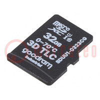 Memory card; industrial; 3D TLC,microSD; UHS I U1; 32GB; 0÷70°C