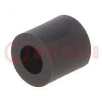 Spacer sleeve; cylindrical; polyamide; L: 5mm; Øout: 5mm; black