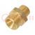 Double nipple; reducing; brass; Ext.thread: 1/4" + 3/8"