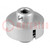 Adapter; aluminium; silver; Shaft: smooth; Hole diam: 6mm