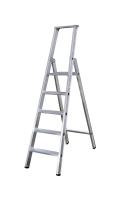 Produktbild - Aluminium Stufen Stehleiter, einseitig , 6 Stufen , Länge 2,19 m
