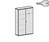 Garderobenschrank mit ausziehbarem Garderobenhalter, mit Mittelseite und 5 Dekor-Einlegeböden, abschließbar, 1200x425x1920, Buche/Buche