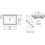 Skizze zu SOLIDO Aufsatz-Waschtisch Subway 2.0 Wandmontage 650 mm, weiß-alpin