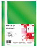 Skoroszyt plastikowy bez oczek Office Products, A4, do 200 kartek, zielony