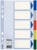 Plastikregister Blanko, A5, PP, 5 Blatt, farbig