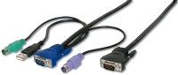 ASSMANN Electronic AK 82002 cable para video, teclado y ratón (kvm) Negro 3 m