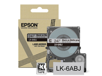 Epson C53S672088 taśmy do etykietowania Czarny na szarym LK