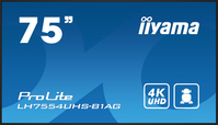 iiyama LH7554UHS-B1AG Signage-Display Digital Signage Flachbildschirm 190,5 cm (75") LCD WLAN 500 cd/m² 4K Ultra HD Schwarz Eingebauter Prozessor Android 11 24/7