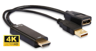 Microconnect HDMDPP1 cavo e adattatore video 0,15 m HDMI tipo A (Standard) DisplayPort Nero