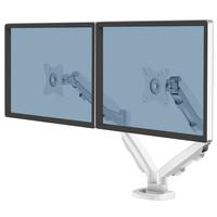 Fellowes Eppa Dual Monitor Arm - Monitor Mount for 8KG 40 inch Screens - Ergonomic Adjustable Monitor Arm Desk Mount - Tilt 90° Swivel 360° Rotation 360°, VESA 75 x 75/100 x 100...