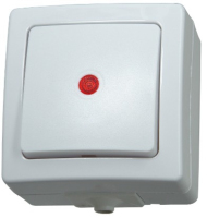 Kopp 566602003 włącznik światła Czerwony, Biały